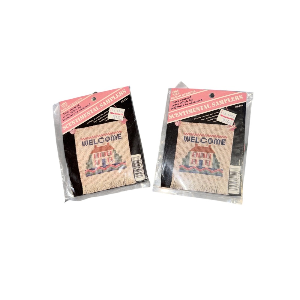 Banar Designs Scentimental Samplers Cross Stitch Kit Lot 2 Welcome Home SS-416